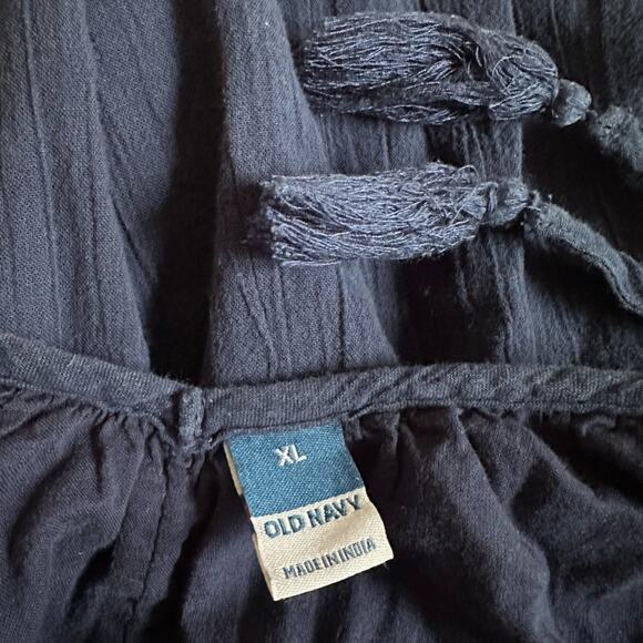 Sleeveless Tasseled Colorblock Maxi Swing Dress XL Tiered Vacation Resortwear - Picture 5 of 5